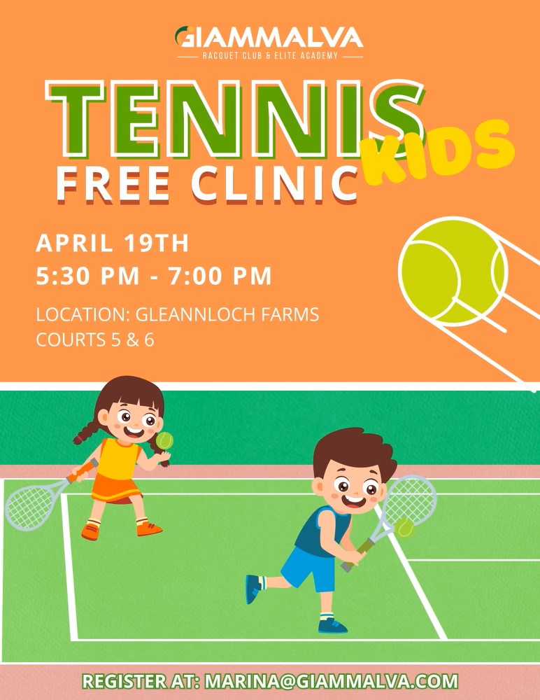 Giammalva Free Tennis Clinic for Kids